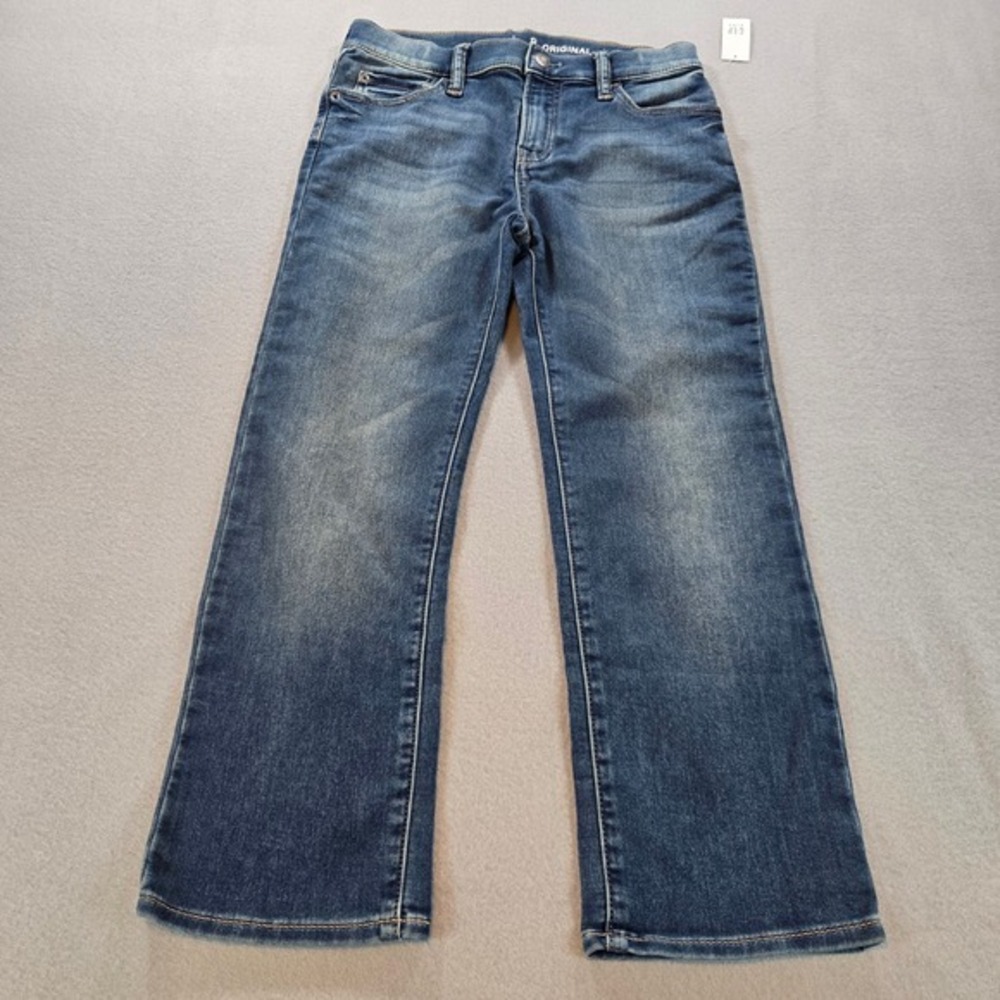 Gap Kids Jeans Boys 8 Husky Blue Original Straight Adjustable Waist NEW